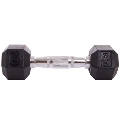 Гантель 2.5 кг цельная шестигранная гексагональная Zelart - 3 Гантель 2.5 кг цельная шестигранная гексагональная Zelart - 3 - Robinzon.ua