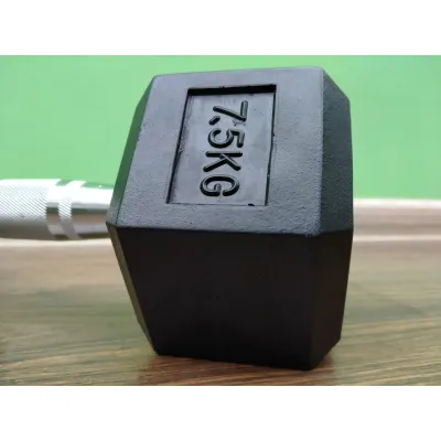 Гантель 7.5 кг цельная шестигранная гексагональная Zelart - 3 - Robinzon.ua