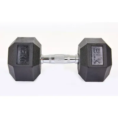 Гантель 15 кг цельная шестигранная гексагональная Zelart - 2 Гантель 15 кг цельная шестигранная гексагональная Zelart - 2 - Robinzon.ua