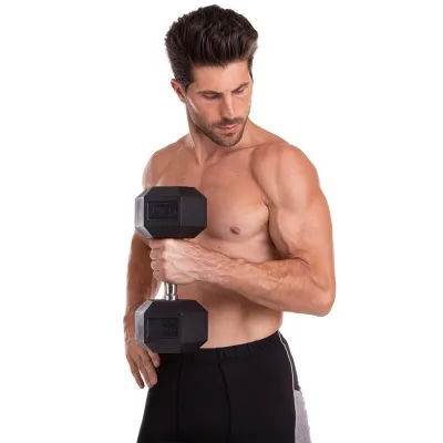 Гантель 17.5 кг цельная шестигранная гексагональная Zelart - 5 Гантель 17.5 кг цельная шестигранная гексагональная Zelart - 5 - Robinzon.ua