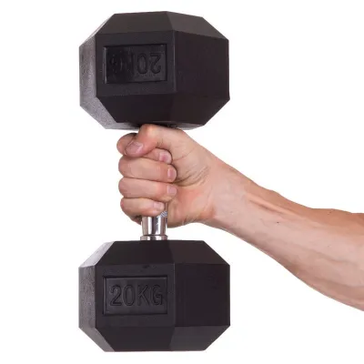 Гантель 20 кг цельная шестигранная гексагональная Zelart - 3 - Robinzon.ua