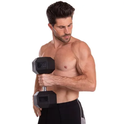 Гантель 20 кг цельная шестигранная гексагональная Zelart - 4 - Robinzon.ua