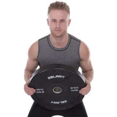 Диск бамперный для кроссфита 15 кг Zelart TA-2258-15 - 3 - Robinzon.ua