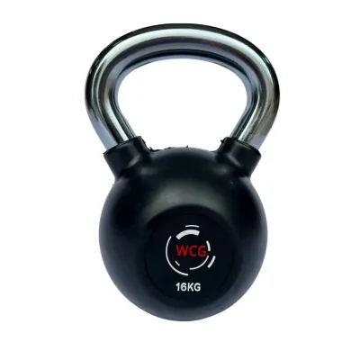 Гиря прогумована з хромованою ручкою WCG 16 кг Гантелі, гирі, штанги та диски спортивна - 1 Гиря прогумована з хромованою ручкою WCG 16 кг Гантелі, гирі, штанги та диски спортивна - 1 - Robinzon.ua