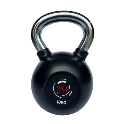 Гиря прогумована з хромованою ручкою WCG 18 кг Гантелі, гирі, штанги та диски спортивна - 1 Гиря прогумована з хромованою ручкою WCG 18 кг Гантелі, гирі, штанги та диски спортивна - 1 - Robinzon.ua