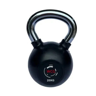 Гиря прогумована з хромованою ручкою WCG 20 кг Гантелі, гирі, штанги та диски спортивна - 1 Гиря прогумована з хромованою ручкою WCG 20 кг Гантелі, гирі, штанги та диски спортивна - 1 - Robinzon.ua