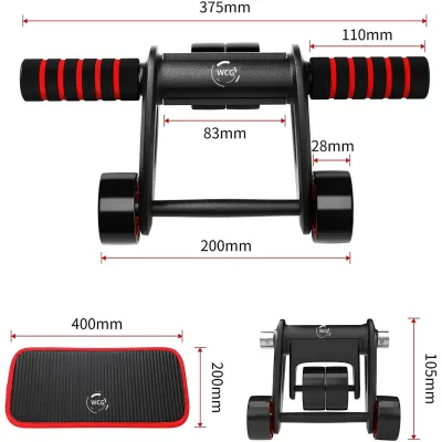 Ролик колесо для преса KZ + Килимок для колін Фітнес - 5 Ролик колесо для преса KZ + Килимок для колін Фітнес - 5 - Robinzon.ua