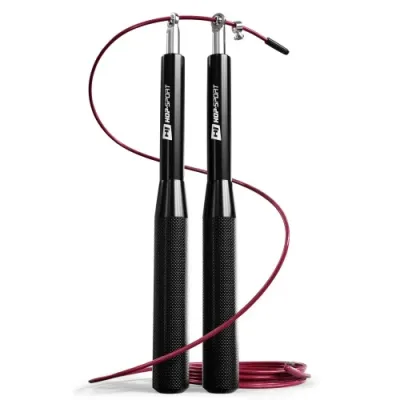 Скакалка Crossfit з алюмінієвими ручками Hop-Sport A020 чорний - 2 Скакалка Crossfit з алюмінієвими ручками Hop-Sport A020 чорний - 2 - Robinzon.ua