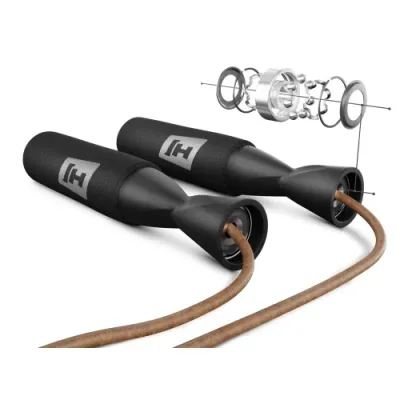 Скакалка кожаная с подшипниками и мягкой рукояткой Hop-Sport L015 - 3 - Robinzon.ua