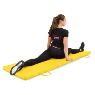 Мат гімнастичний 4 см твердий Hop-Sport 064FM жовтий - 5 - Robinzon.ua