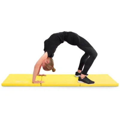 Мат гімнастичний 4 см твердий Hop-Sport 064FM жовтий - 6 - Robinzon.ua