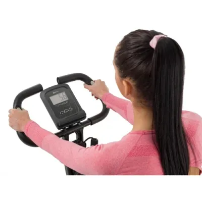 Велотренажер магнитный с эспандерами Hop-Sport X-Bike 3010x черно-желтый - 4 - Robinzon.ua