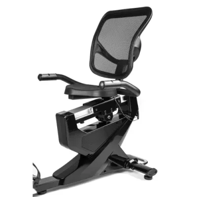 Горизонтальный велотренажер электромагнитный + мат Hop-Sport  070L Helix черно-красный - 4 - Robinzon.ua