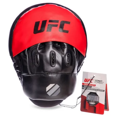 Лапа вигнута для боксу та єдиноборств UFC UHK-69754 розмір 26x19x5,5 см чорно-червоний - 6 - Robinzon.ua