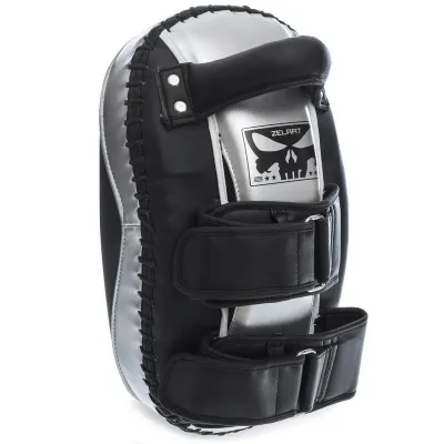 Пады для тайского бокса Тай-пэды ZELART BO-1326 размер 33x20x11 см чёрный-серебряный - 1 - Robinzon.ua