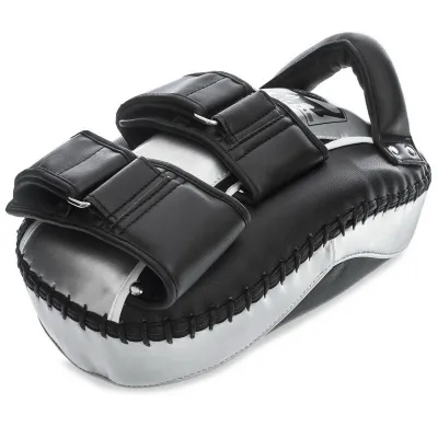 Пады для тайского бокса Тай-пэды ZELART BO-1326 размер 33x20x11 см чёрный-серебряный - 2 - Robinzon.ua