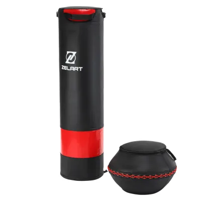 Мішок боксерський підлоговий Zelart BO-9654 висота 160 см чорний-червоний - 3 - Robinzon.ua