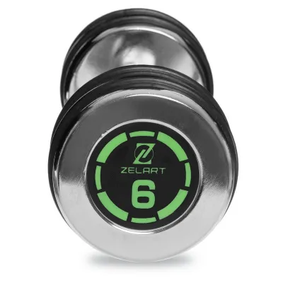 Гантель 6 кг хромированная Zelart-2622-6 Гантели, гири, штанги и диски - 3 - Robinzon.ua