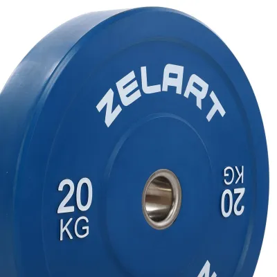 Блин (диск) бамперный для кроссфита резиновый 20 кг d-52мм Zelart-7797-20 - 3 - Robinzon.ua