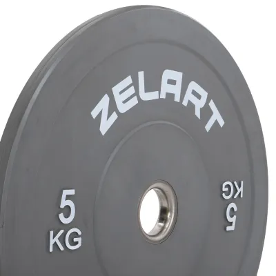 Блин (диск) бамперный для кроссфита резиновый 5 кг d-52мм Zelart-7797-5 - 3 - Robinzon.ua