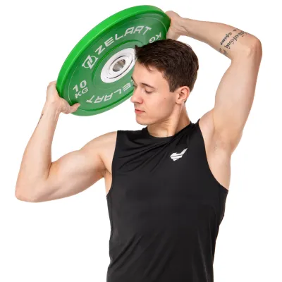 Блин (диск) бамперный для кроссфита резиновый 10 кг d-52мм Zelart-7798-10 - 6 - Robinzon.ua