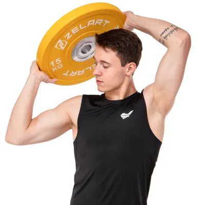 Блин (диск) бамперный для кроссфита резиновый 15 кг d-52мм Zelart-7798-15 - 6 - Robinzon.ua