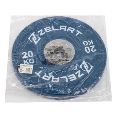 Блин (диск) бамперный для кроссфита резиновый 20 кг d-52мм Zelart-7798-20 - 6 - Robinzon.ua