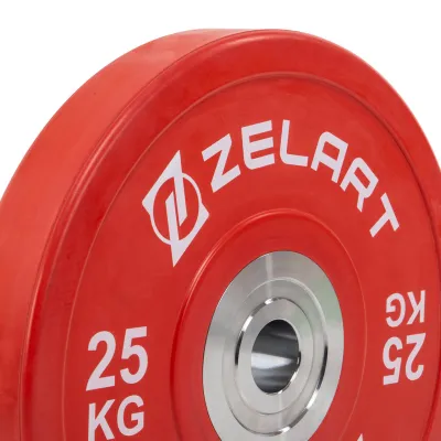 Блин (диск) бамперный для кроссфита резиновый 25 кг d-52мм Zelart-7798-25 - 3 - Robinzon.ua