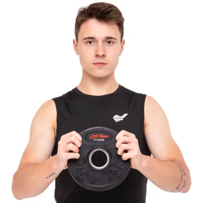 Блин (диск) обрезиненный 2.5 кг 51 мм LIFE-80154B-2_5 - 5 - Robinzon.ua