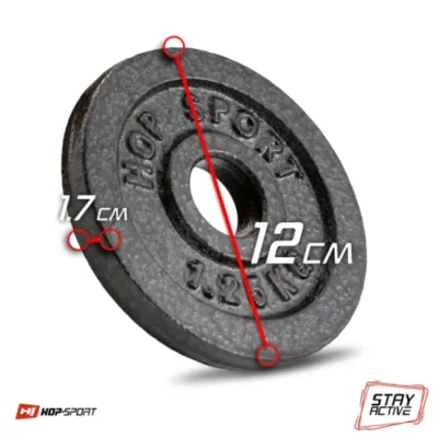 Блин металлический 1.25 кг 51мм Hop-Sport - 1 Блин металлический 1.25 кг 51мм Hop-Sport - 1 - Robinzon.ua