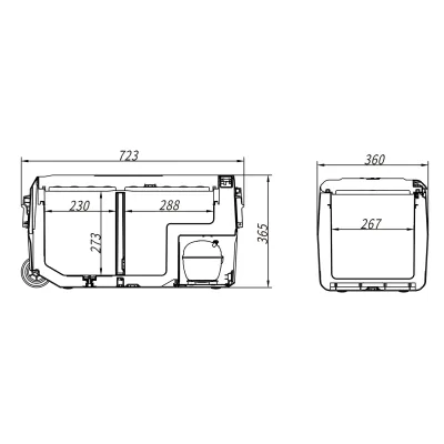 Компресорний автохолодильник Alpicool T36 (LG) (двокамерний, 36 літрів). Режим роботи до -20℃. Живлення 12, 24, 220 вольт - 5 - Robinzon.ua