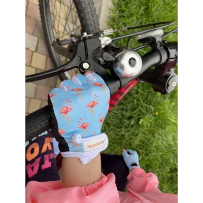 Велоперчатки PowerPlay 001 Фламинго Голубые 2XS - 3 - Robinzon.ua