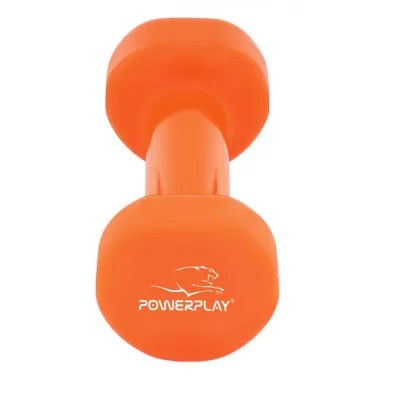 Гантель PowerPlay 4125 вінілова 4 кг Помаранчева - 1 - Robinzon.ua