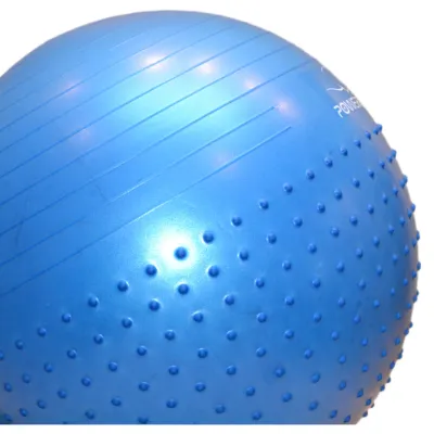 М'яч для фітнесу (фітбол) напівмасажний PowerPlay 4003 &Oslash;65 cm Gymball Синій + помпа - 6 - Robinzon.ua