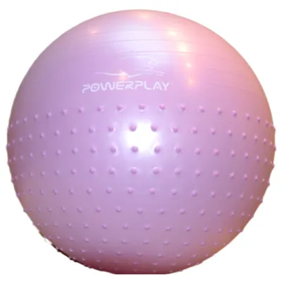 Мяч для фитнеса (фитбол) полумассажный PowerPlay 4003 &Oslash;75 cm Gymball Сиреневый + насос - 3 - Robinzon.ua