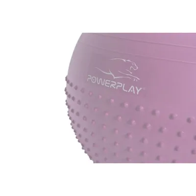 Мяч для фитнеса (фитбол) полумассажный PowerPlay 4003 &Oslash;65 cm Gymball Лиловый + насос - 1 - Robinzon.ua