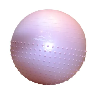Мяч для фитнеса (фитбол) полумассажный PowerPlay 4003 &Oslash;65 cm Gymball Лиловый + насос - 3 - Robinzon.ua