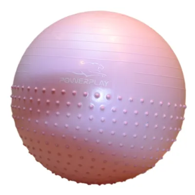 Мяч для фитнеса (фитбол) полумассажный PowerPlay 4003 &Oslash;65 cm Gymball Лиловый + насос - 6 - Robinzon.ua