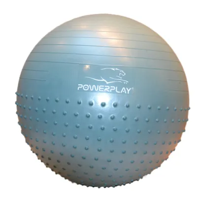 М'яч для фітнесу (фітбол) напівмасажний PowerPlay 4003 &Oslash;65 cm Gymball Зелений + насос - 5 - Robinzon.ua