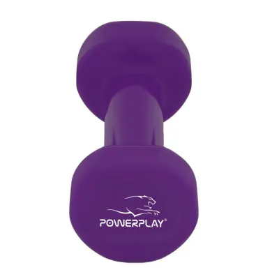 Гантель PowerPlay 4125 виниловая 2.5 кг Фиолетовая - 4 - Robinzon.ua