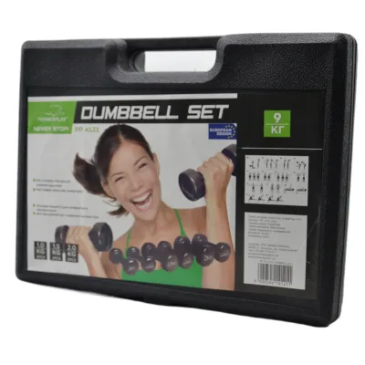 Набір гантелей в кейсі 9 кг. PowerPlay 4121 - 5 - Robinzon.ua