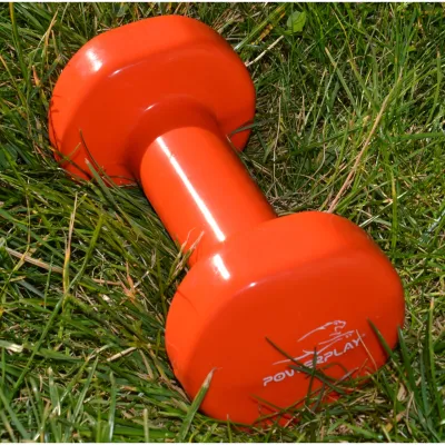 Гантель PowerPlay 4125 виниловая 1 кг Оранжевая - 6 - Robinzon.ua