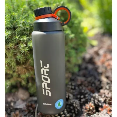 Пляшка для води CASNO 1000 мл KXN-1243 Сіра - 1 Пляшка для води CASNO 1000 мл KXN-1243 Сіра - 1 - Robinzon.ua