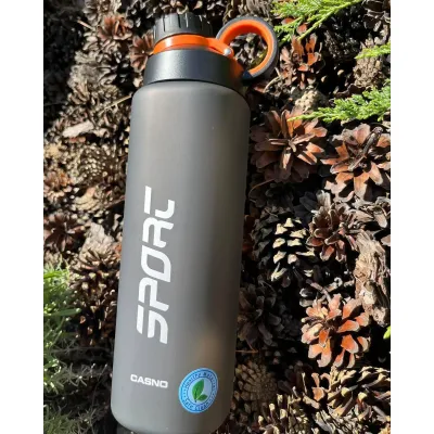 Пляшка для води CASNO 1000 мл KXN-1243 Сіра - 2 Пляшка для води CASNO 1000 мл KXN-1243 Сіра - 2 - Robinzon.ua