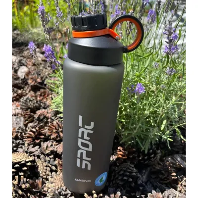 Пляшка для води CASNO 1000 мл KXN-1243 Сіра - 5 Пляшка для води CASNO 1000 мл KXN-1243 Сіра - 5 - Robinzon.ua