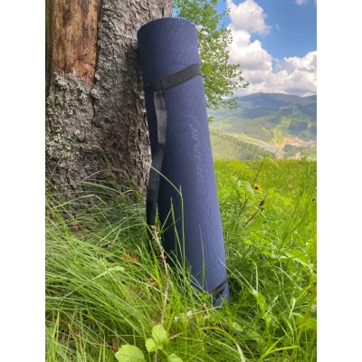 Коврик для йоги и фитнеса PowerPlay 4150 Premium TPE 183*61*0.6 см Синий - 2 - Robinzon.ua