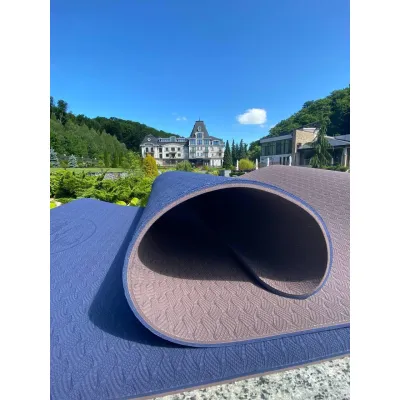 Коврик для йоги и фитнеса PowerPlay 4150 Premium TPE 183*61*0.6 см Синий - 3 - Robinzon.ua