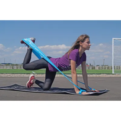 Стрічка-еспандер для фітнесу та реабілітації PowerPlay 4112 0.4мм MediBand Light Синя (6.8 кг) - 3 - Robinzon.ua