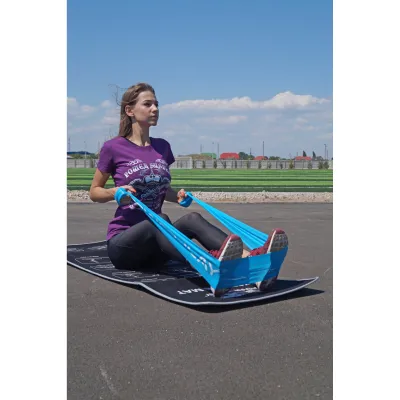 Стрічка-еспандер для фітнесу та реабілітації PowerPlay 4112 0.4мм MediBand Light Синя (6.8 кг) - 4 - Robinzon.ua