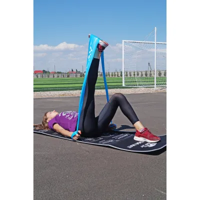 Стрічка-еспандер для фітнесу та реабілітації PowerPlay 4112 0.4мм MediBand Light Синя (6.8 кг) - 5 - Robinzon.ua